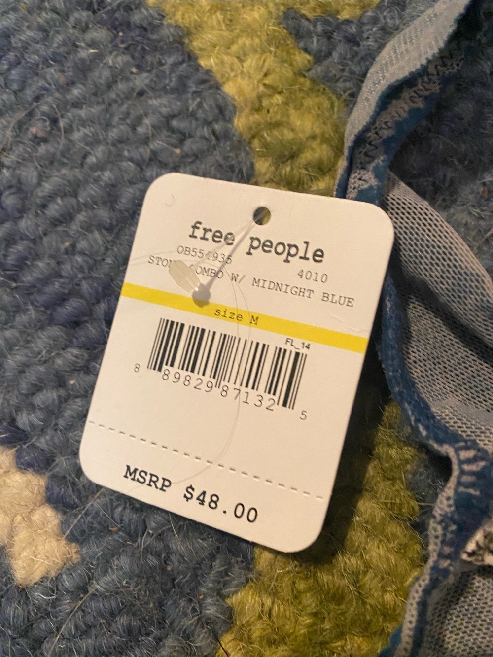 Free People Teal Lace Halter Bralette - Picture 2 of 2